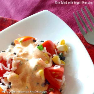 Rice Salad with Spicy Yoghurt Dressing