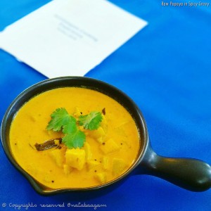 Raw Papaya in Spicy Gravy