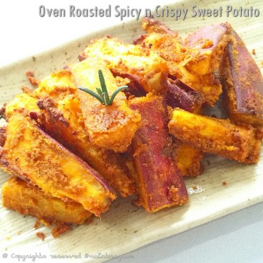 Oven Roasted Spicy n Crispy Sweet Potato